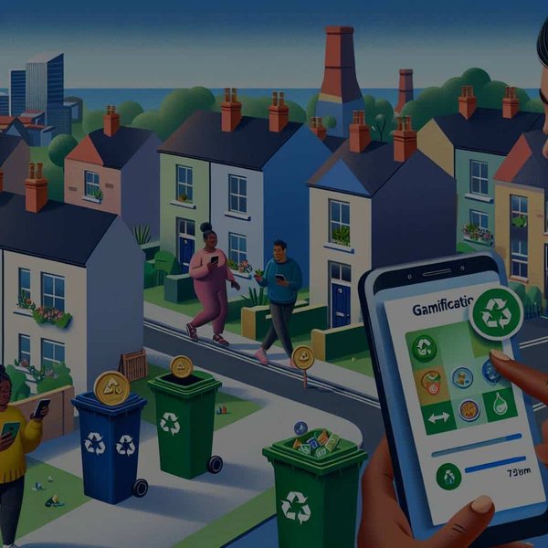 How can gamification in apps encourage sustainable habits among UK residents?