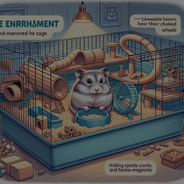 How to Provide Enrichment for a Pet Hamster Without Overcrowding the Cage?