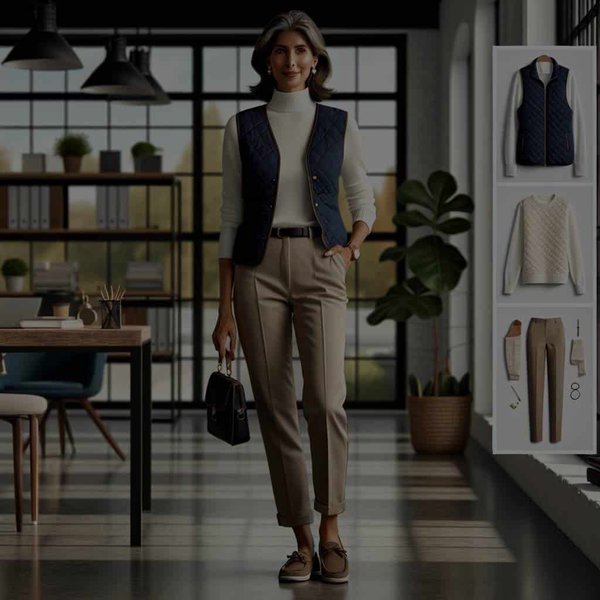 What's the Best Way to Wear a Quilted Vest for a Smart Casual Office Environment?